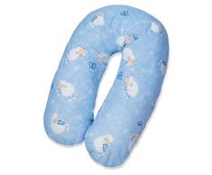 Julius Zöllner 4610016003 - Dolly Blau Stillkissen Banane mit Hohlfaser, circa 190 cm (Außenmaß)