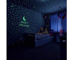 3D-Wandaufkleber, leuchten im Dunkeln, Sterne, Sternschnuppen, Sterne, Sternenhimmel, für Kinderzimmer, Schlafzimmer, Dekoration