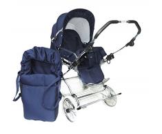 Eichhorn Buggy 419LUX-K041-EVA-STN Sportwagen mit Automatikgestell mit Softtragenest, EVA-Rad, marineblau