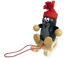 Detoa 13332/1 Maulwurf auf Schlitten mit Mütze