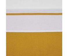 Meyco 414013 Bettlaken mit Biese OCKERGELB 100% Baumwolle, 100x150 cm, Gelb-Weiß
