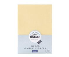 Julius Zöllner 8320147760 - Spannbetttuch Jersey für das Kinderbett, Größe: 60x120 / 70x140 cm, Farbe: banana
