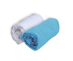 PMP Set Matratzenschoner Polyurethan + Spannbettlaken türkis 60 x 120 cm