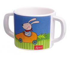 sigikid 24613 Melamin Tasse Racing Rabbit, mehrfarbig