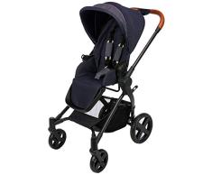 cbx Kinderwagen Kody Lux mit wendbarem Sportsitz, Mit Details in Leder-Optik, Inkl. Regenverdeck, Ab Geburt bis 15 kg, Jeansy Blue