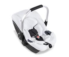 Hauck Sommerbezug für die Babyschale iPro Baby, 2-Teiliger Frotteebezug, weich, atmungsaktiv, Leicht zu reinigen, Weiß 618646