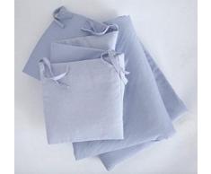 Baroo Oxford Babybett Steppdecke und nestchen Set (blau)
