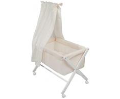 Cambrass 43378 Babybett aus Holz x-förmig, 55x87x74 cm, rosa
