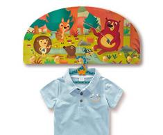 Dida - Wandgarderobe Für Kinder Aus Holz, Dekoriert Mit Tieren, Die Im Wald Fischen Für Das Kinderschlafzimmer