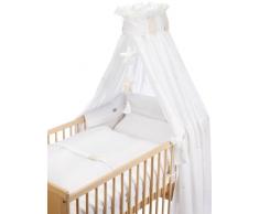 Christiane Wegner 031 00-519 - Bett-Set für Bett 70 x 140 cm, bestehend aus Himmel mit Mobile, Kopfschutz, Bettwäsche 100 x 135 cm und kleinem Kissen 40 x 60 cm