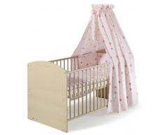 Schardt 13 402 1/632 - Bettset 4-teilig Bienchen rosa ( 2-teilige Bettwäsche, Himmel und Nestchen)