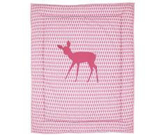 TAFTAN BX-701 Krabbeldecke Reh, 100 x 80 cm, rosa