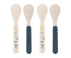 LÄSSIG Kinder Löffel-Set 4 Stk. Kinderbesteck nachhaltig/Garden Explorer boys
