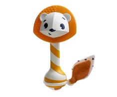 Tiny Love 2-in-1 Baby Rassel & Beißring Spielzeug, niedliche Babyrassel im Löwen Design mit Beißring und tollen zusätzlichen Spielmöglichkeiten wie Knisterstoff und Spielball, Leonardo