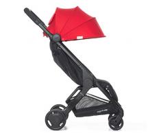 Ergobaby Metro Kinderwagen Buggy mit Liegefunktion ab 6 Monate bis 18kg, Kinder-Buggy Zusammenklappbar Klein Leicht Kompakt, Rot