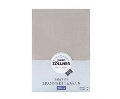 Julius Zöllner 8320147760 - Spannbetttuch Jersey für das Kinderbett, Größe: 60x120 / 70x140 cm, Farbe: taupe