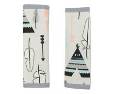 Displayschutzfolie Kabelstränge reversibel für Kinderwagen, Gruppe 0 oder MaxiCosi und Auto-Kindersitz. Tipis und Federn