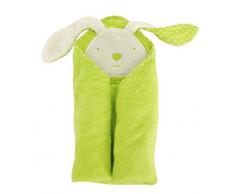 ToTs by Smartrike 180-103 Kapuzenhandtuch Joy, im lustigen Häschendesign, 100 Prozent extra weicher Baumwollfrottee, 80 x 80 cm, grün