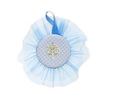 Mareli Kapsel mit Spieluhr hellblau 18 x 20 cm mit Lebensbaum aus Keramik - 100 g