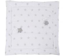 roba Spiel- & Krabbeldecke, Babys gepolsterte Spielunterlage / Laufgittereinlage 100x100cm, 100% Baumwolle, inkl, Baby-Spielzeug
