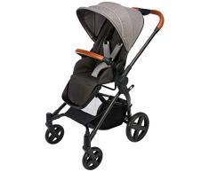 cbx Kinderwagen Kody Lux mit wendbarem Sportsitz, Mit Details in Leder-Optik, Inkl. Regenverdeck, Ab Geburt bis 15 kg, Comfy Grey