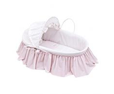 Cambrass 35034 Wiege Mit Rüschen plus Haube Une Kollektion, Star, 47 x 84 cm, rosa