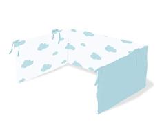 Pinolino 650012-2 Nestchen für Kinderbetten Wölkchen, blau