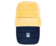 Eisbärchen 968 MA Großer Lammfellfußsack in marine/blau