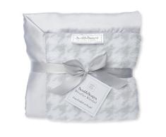SwaddleDesigns Kinderwagendecke, Gemütliche Hahnentrittmuster, Silberfarben
