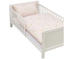 Kindertraum 5255323 Kinderbettwäsche Zaubersterne, Design 553, 40 x 60 cm und 100 x 135 cm, rosa