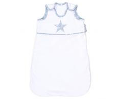babybay Schlafsack Organic Cotton, weiß Applikation Stern azurblau Sterne weiß
