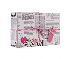 Minene Gift Geschenk-Box, beinhaltet gestreiften Pyjama mit Wandleuchte, Mütze, Voile mit und Herzlein Wandleuchte aus Stoff Rosa