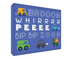 Feel Good Art ZOOMCAR-A7BLK-04IT Bild, Dekorationsgegenstand, aus Acryl, Aufschrift in Italienischer Sprache 10.5 x 7.4 x 2 cm blau