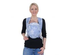 HOPPEDIZ Baby-Tragetuch, inklusive Bindeanleitung, Florenz blau 4,60 m