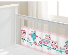 Baby Baby Baby Comfort Einlage für Babybett, atmungsaktiv, Eulenmotiv, Rosa