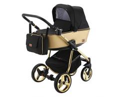 BeBe-Mobile Kinderwagen Kombikinderwagen 2in1 Kinderwagenset Babywanne Buggy Gusto Special GS828 gold