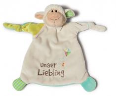 NICI Schmusetuch Lamm Monny ‚Unser Liebling´ 25x25cm – Schnuffeltuch ab 0+ Monaten – Kuscheltuch für Babys & Kleinkinder – Baby Kuscheltier / Schnuffeltuch – Schmusetuch für Mädchen & Jungen – 40044