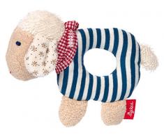 SIGIKID Mädchen und Jungen, Greifling Schaf Green mit Rassel, Babyspielzeug, empfohlen ab 0 Monaten, blau, 40502