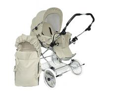 Eichhorn Buggy 419LUX-K045-EVA-STN Sportwagen mit Automatikgestell mit Softtragenest, EVA-Rad, beige
