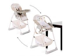Hauck Sitn Relax 3 in 1 Newborn Set - Neugeborenen Aufsatz und Kinderhochstuhl ab Geburt, mit Liegefunktion / inkl. Spielbogen, Tisch, Rollen / höhenverstellbar, mitwachsend, klappbar-Friend (braun)