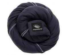 manduca Sling > Elastisches Babytragetuch mit GOTS Zertifikat < für Neugeborene ab Geburt (black/schwarz, 5,10m x 0,60m)