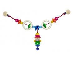 Hess Holzspielzeug 12997 - Wagenkette aus Holz, Clown Felix, ca. 47 cm