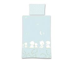 Kuli-Muli 18727 Babybettwäsche Calm 90/120+40/60 cm, blau