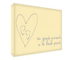 Feel Good Art miracleboy1216 – 01It Bild auf Leinwand Wand in Frühstücksflocken 40 x 30 x 4 cm cremeweiß