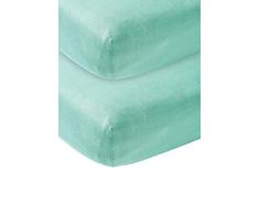 Meyco 565224 2er-Pack Jersey Spannbetttuch, 70x140/150cm (Kinderbett), New Mint 100% Baumwolle