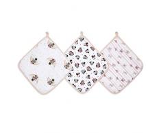 aden by aden + anais Essential Waschlappen, 100% Musselin-Baumwolle, Minnie Rainbows, 3 Stück