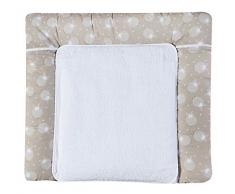 Schardt Wickelauflage Schäfchen beige, mit abnehmbarem Frotteebezug, 80 x 75 cm - mit Applikation