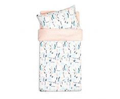 Fun with mum DUV-SET-135-COL-FLO Bettwäsche - Bettbezüge und Kissen 100x135 - Colibri Flowers