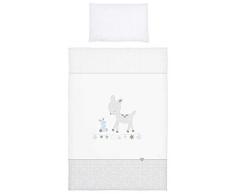 bebella vital 250781 Bettwäsche 2 teilig 100 x 135 + 40 x 60 cm aus TENCEL, blau