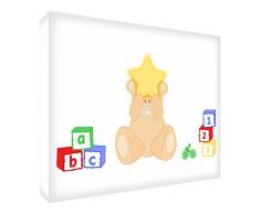 Feel Good Art BEARHEART1216-15DE Wandschmuck Leinwand im Bär mit Herz, 40 x 30 cm, mehrfarbig